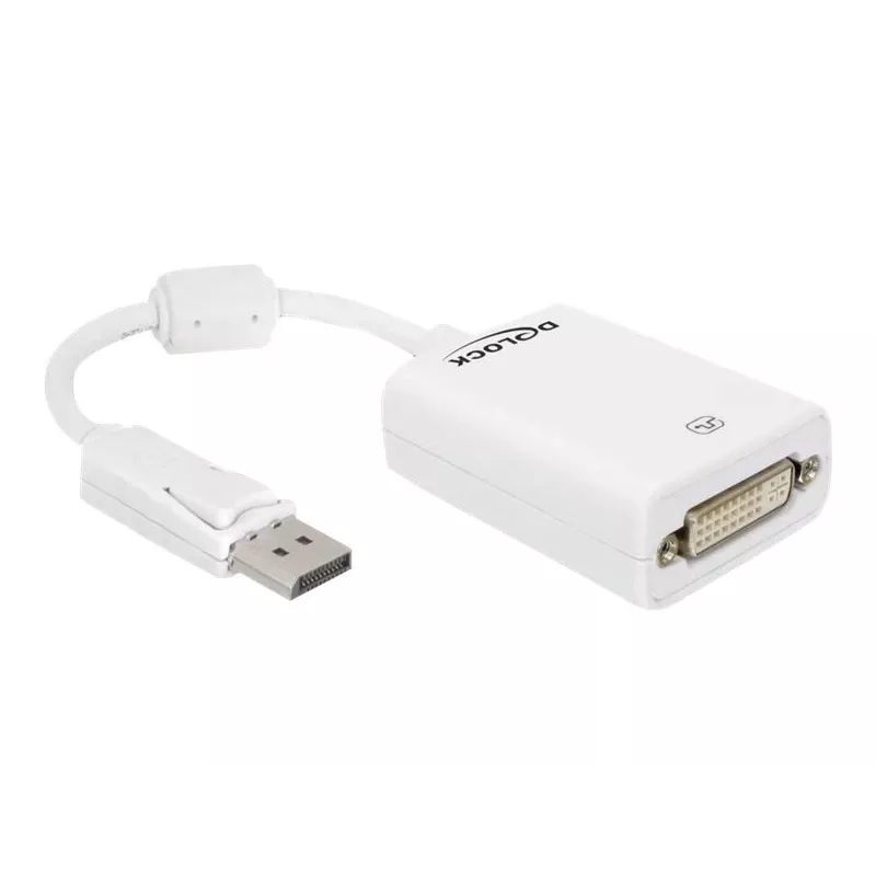 Adaptador de cable de vídeo DeLOCK 61765 DisplayPort a DVI-I 0,125 m