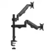 Soporte para 2 monitores Maclean, brazo de gas, 17-32 pulgadas, 2-10 kg, negro, MC-136