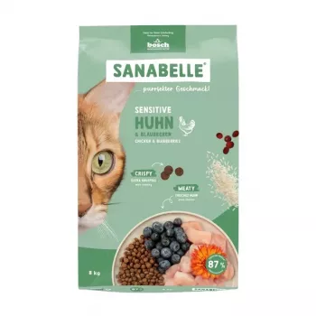 Pienso para gatos Bosch Sanabelle Sensitive Pollo 8 kg — alimento completo hipoalergénico para gatos adultos