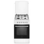 Cocina eléctrica de gas MPM MPM-56-KGM-04, 4 quemadores, 56 cm, horno eléctrico, negra