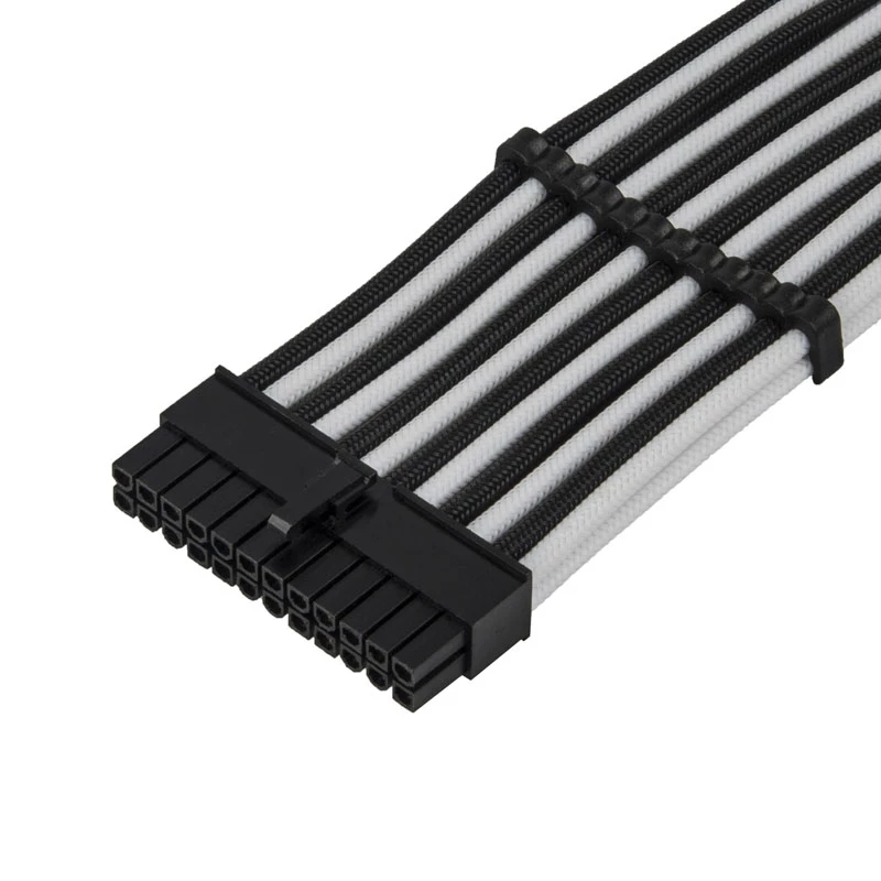 Cable de extensión ATX SILVERSTONE SST-PP07E-MBBW 30 cm negro/blanco