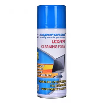 Espuma limpiadora de equipos ESPERANZA ES119 — 400 ml para pantallas LCD/TFT/Plasma, Multicolor