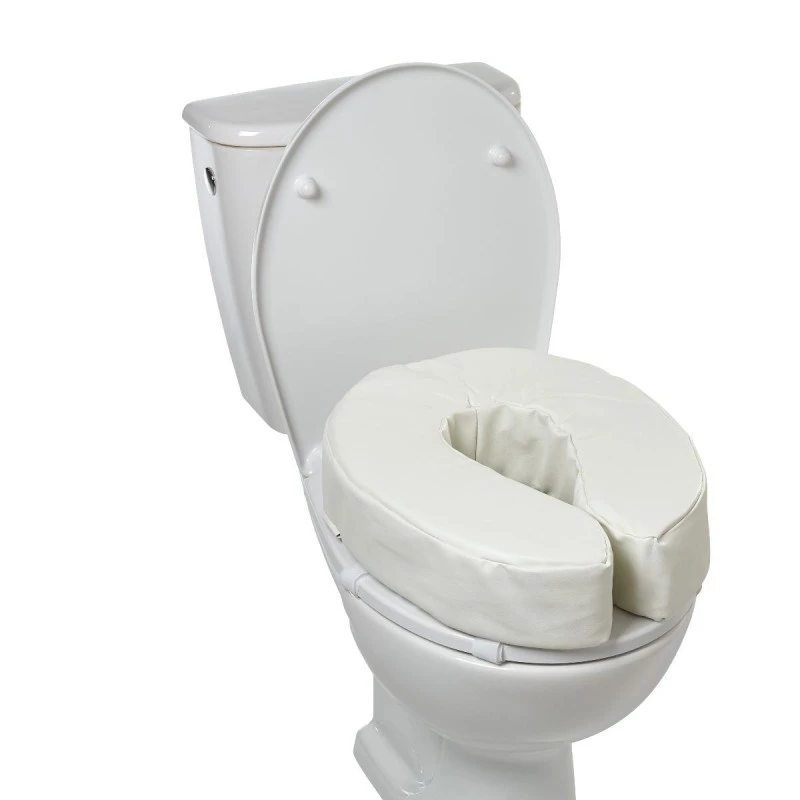 Asiento de inodoro elevado y acolchado, 10 cm