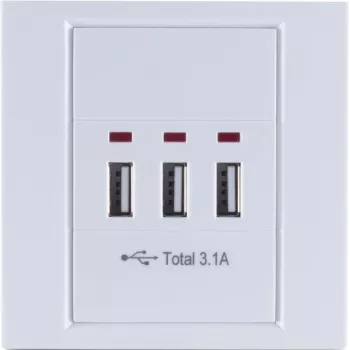 Toma con USB ShiverPeaks BS60065 blanco