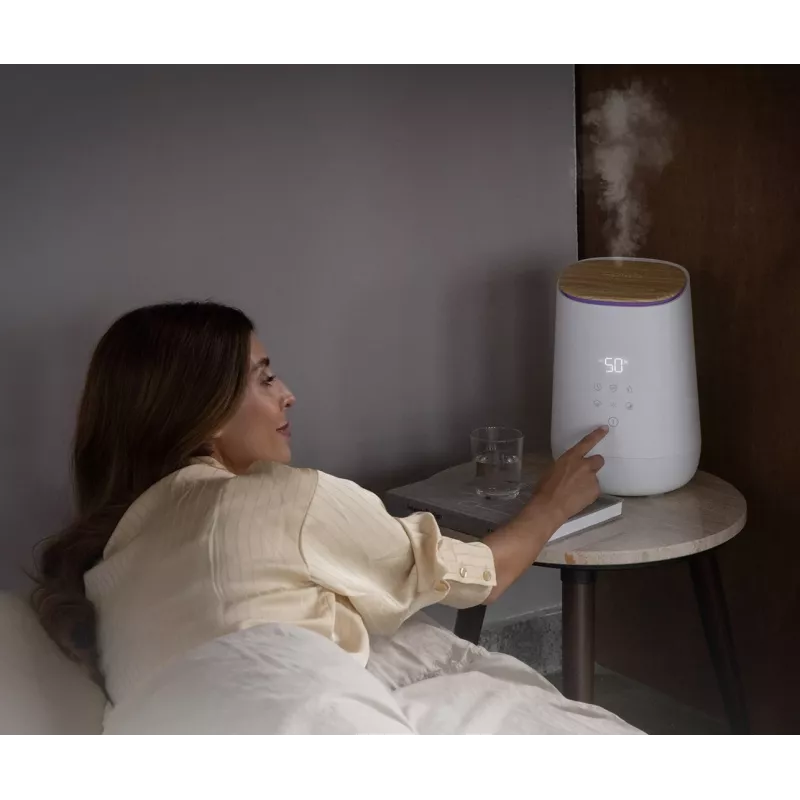 Humidificador Medisana AH 680 ultrasónico 2,6 L, blanco, madera, 24 W