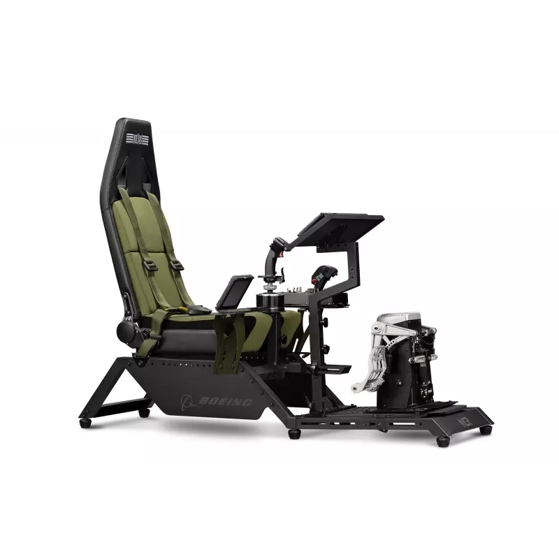 Asiento de cabina de Next Level Racing Flight Simulator Boeing Military 396055 — asiento especial para simulación de vuelo, compatible con mandos de vuelo y pedales