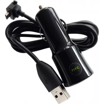 HTC CC-C120 cargador de coche 1A + cable Micro-USB DC-M410 en blanco Bulk (CC-C120)