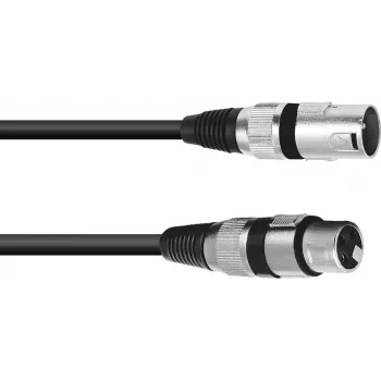 Cable de altavoz PSSO 2x2,5 mm², conector XLR, 5 m, negro