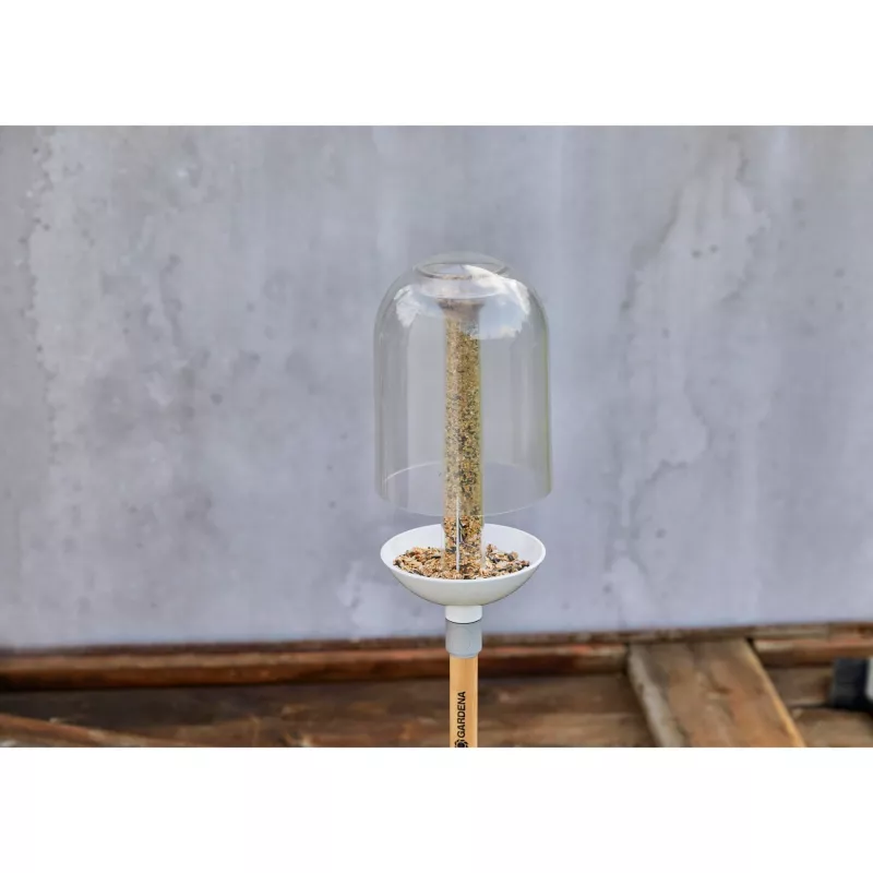 Comedero para pájaros Gardena ClickUp! Transparente Blanco Acrílico