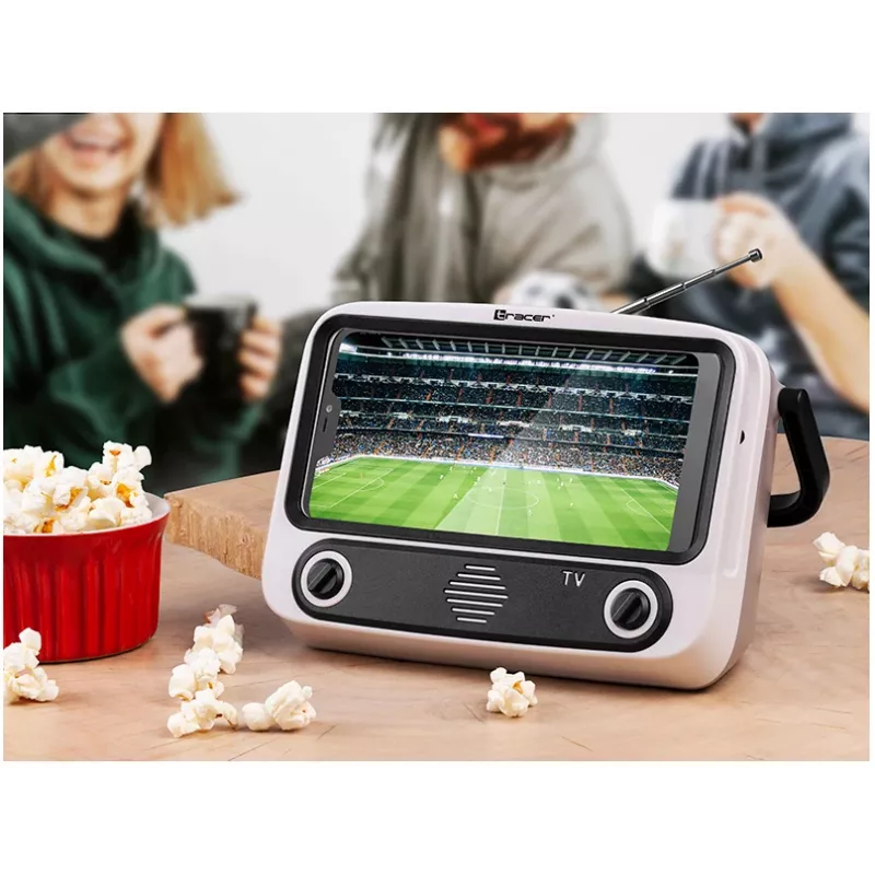 Soporte móvil TRACER T-MLX48046 con altavoz Bluetooth, soporte ajustable para teléfono/tableta