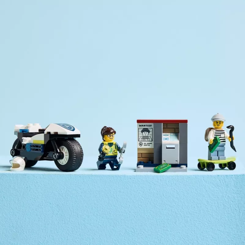 LEGO City Persecución en moto de la policía Set 60455 — 65 piezas, 2 minifiguras, a partir de 4 años