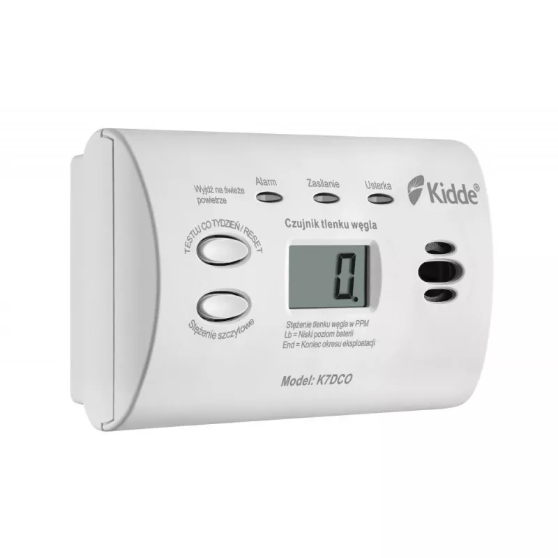 Detector de monóxido de carbono Kidde K7DCO con pantalla blanco