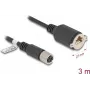 Cable de red DeLOCK M12 X-codificado 8 pines hembra a RJ45 hembra Cat.6A 3 m negro