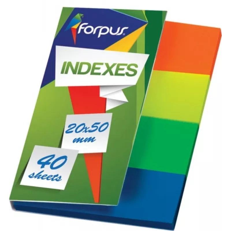 Índice Forpus, 20x50 mm, surtido, plástico (4x40) 0718-102
