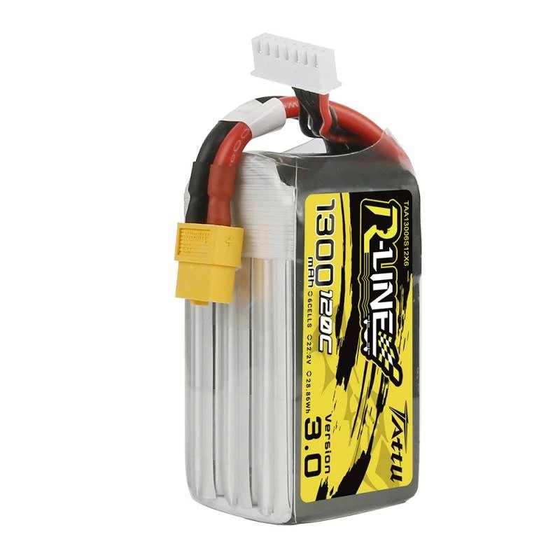 Batería Tattu R-Line Version 3.0 1300mAh 22.2V 120C 6S1P XT60