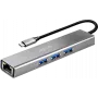 Hub USB 3.2 Gen1 LogiLink, 3xUSB-A, 1xRJ45 Gigabit Ethernet (UA0461)