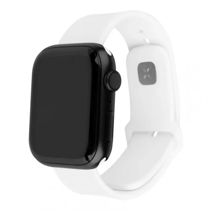 Correa de reloj FIXED Sporty Strap Set FIXSST2-1029‑WH para Apple Watch Ultra 49mm silicona blanca