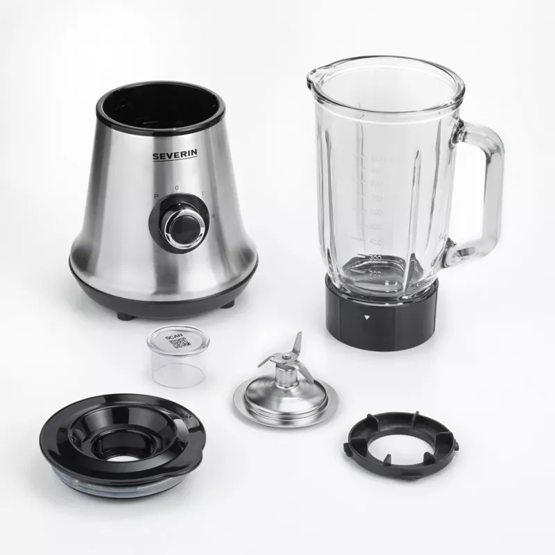 Batidora de vaso Severin SM 3734 negra - acero inoxidable 1 l 500W batidora (SM 3734)