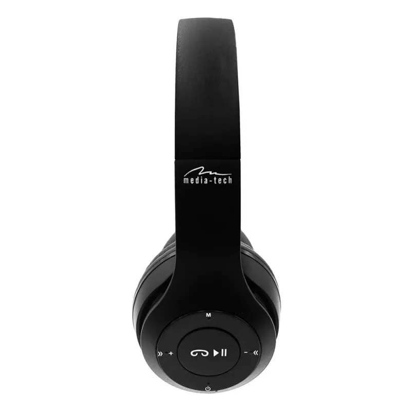 Auriculares inalámbricos MEDIA-TECH EPSILION BT MT3591 Bluetooth 4.2 micrófono radio FM negro