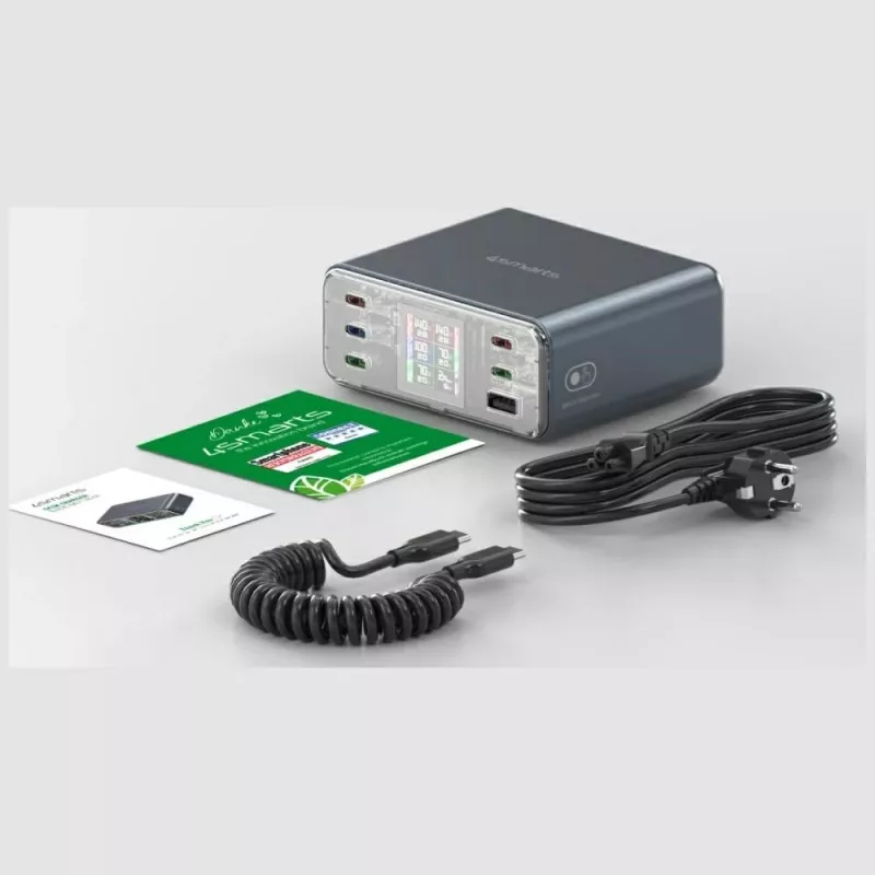 Estación de carga 360W 5xUSB-C + 1xUSB-A GaN