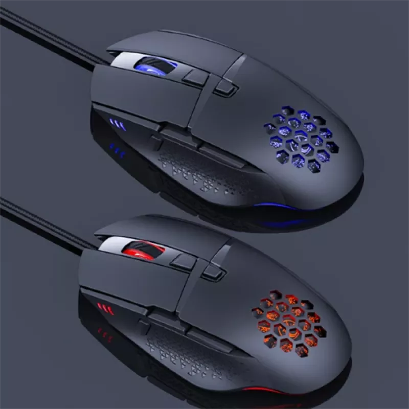 Ratón con cable Lumi Legend WM03G-16, USB Type-A, óptico, 7200 DPI, Juoda