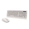 Conjunto de teclado y ratón inalámbrico Tellur TLL491171 con receptor nano USB, crema