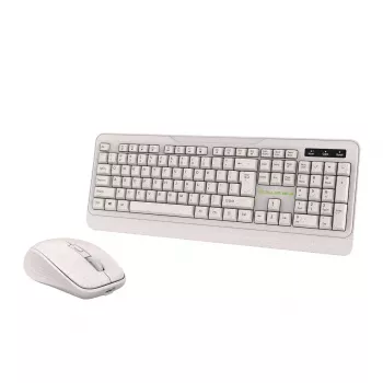 Conjunto de teclado y ratón inalámbrico Tellur TLL491171 con receptor nano USB, crema