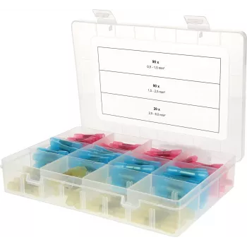 Juego de conectores termorretráctiles para crimpar KS Tools 970.0790 0,5–6,0 mm², 200 piezas