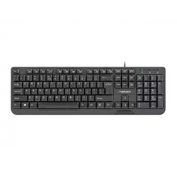 Teclado NATEC TROUT SLIM USB, distribución US, negro