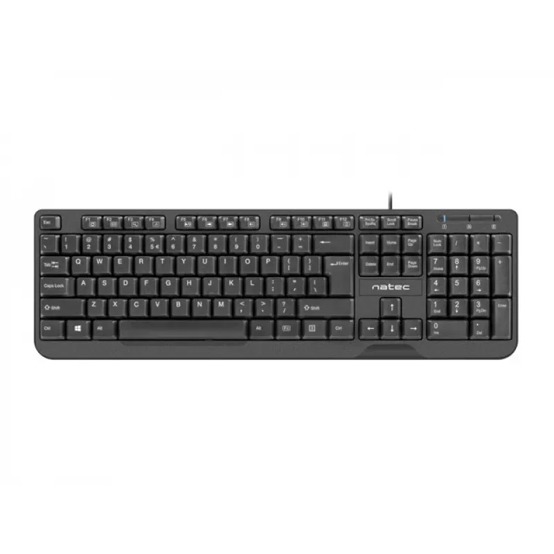 Teclado NATEC TROUT SLIM USB, distribución US, negro