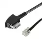 Wentronic Goobay Cable de conexión TAE-N (asignación de pines internacional) 4 polos, negro, 6 m - conector macho TAE-N a conector macho RJ11/RJ14 (6P4C) (50952)