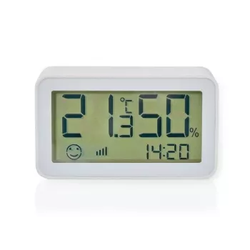 Nedis ZBSC30WT - Sensor climático inteligente - Zigbee 3.0 - Alimentación por batería - Android - IOS - Blanco