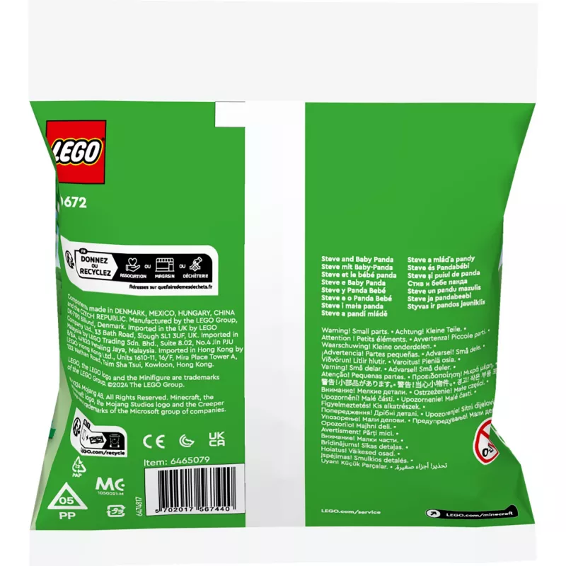 LEGO Minecraft Steve y Panda Bebé 30672 Bolsa