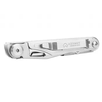Multiusos AZYMUT H2038B — 8 herramientas acero inoxidable compacto EDC, 173 mm, 125 g, con funda y set de puntas