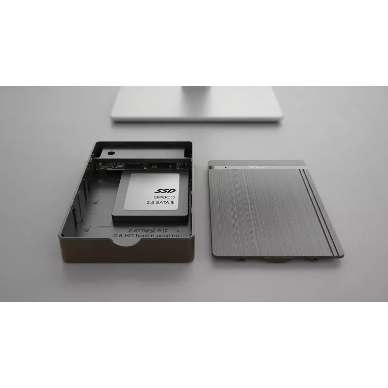 Caja para disco externo AK-87 SSD SATA / HDD 3.5
