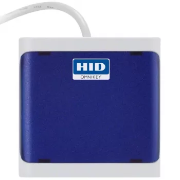 Lector de tarjetas OMNIKEY 5023 azul oscuro – HID OMNIKEY 5023 lector de tarjetas de chip de contacto, unidad individual color azul oscuro