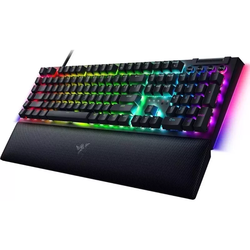 Razer BlackWidow V4 Teclado mecánico para gaming, Green Switch, distribución US, con cable, Negro