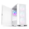 Torre Montech AIR 100 ARGB MICRO-ATX con cuatro ventiladores ARGB preinstalados, diseño ultraminimalista, panel frontal de malla fina, alto flujo de aire, lateral único