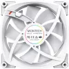 Ventilador de caja Montech AX140 PWM 140 mm, rodamiento Rifle, 540–1760 RPM, blanco