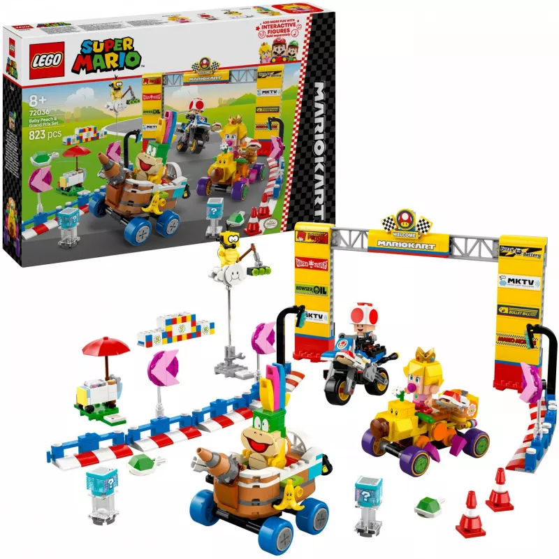 Bricks Mario Kart - Set de Baby Peach y Grand Prix