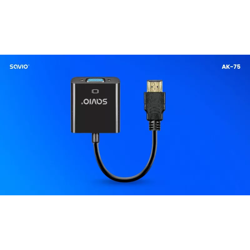 Adaptador HDMI-VGA Savio AK-75