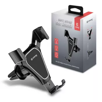 Soporte para coche Crong CRG-CH4-BLK para smartphones — diseño compacto ajustable