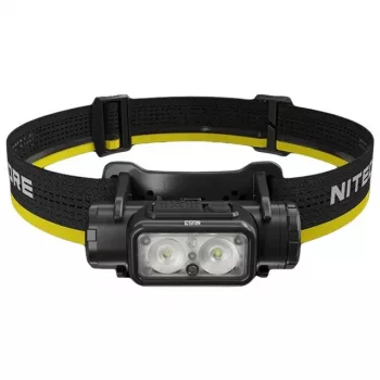 Linterna frontal Nitecore NU53 — luz manos libres recargable, diseño compacto