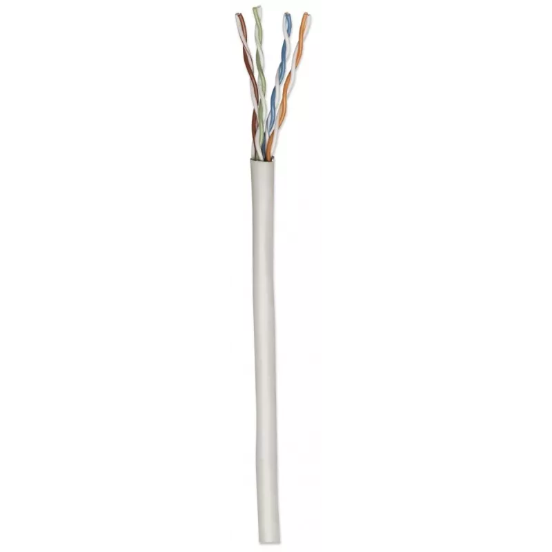 Intellinet 362320 cable de instalación Cat5e U/UTP, conductor rígido, CCA, 305 m, gris