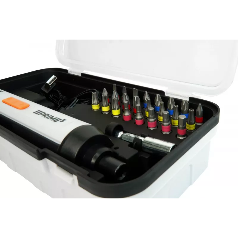 Destornillador a batería PRIME3 TCD21 4V — herramienta eléctrica compacta para reparaciones ligeras