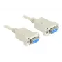 Null modem serie de 9 pines conector hembra a 9 pines conector hembra 1,8 m, cable gris, 1,8 metros