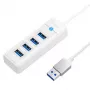 Hub USB ORICO 4 puertos USB 3.0 PW4U-U3 — 4 conectores USB-A, transferencia USB 3.0