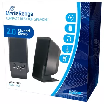 MEDIARANGE altavoces - para PC - 6 W (potencia total)