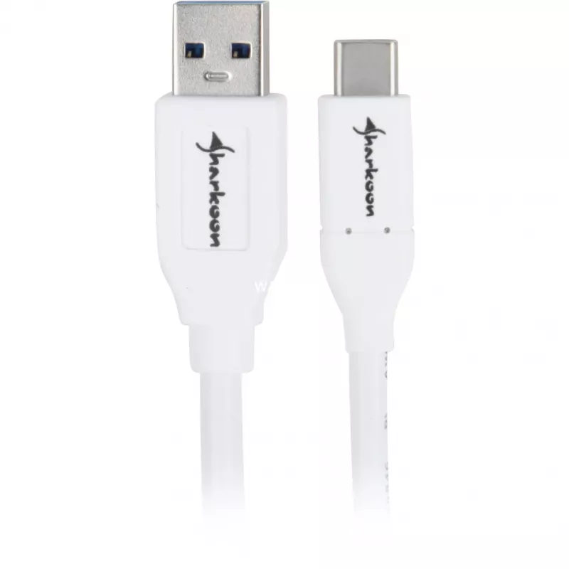 Cable USB 3.2 Gen 2, USB-A macho > USB-C macho (blanco, 0,5 metros)