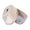 Arenero para gatos DIAMENTIQ BAYA, plástico, puertas reversibles, 55,5×40×38,7 cm, beige